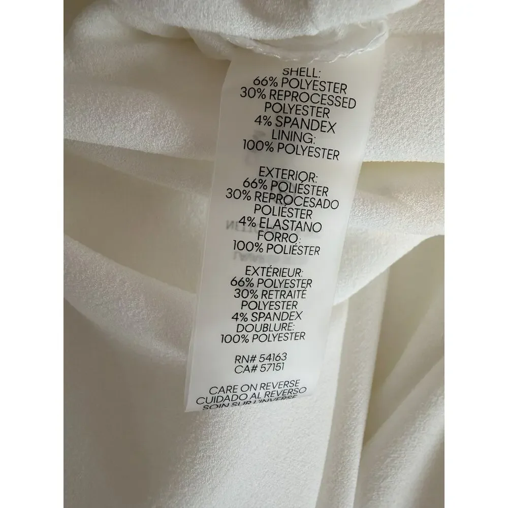 Calvin Klein Scuba Crepe Sheath Dress w/Short Tulip Sleeve in Cream - 10, NWOT - Picture 7 of 10